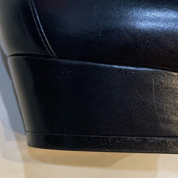 Salvatore Ferragamo New Black Leather & Suede Loafers Sz 5 AA - Picture 9 of 13